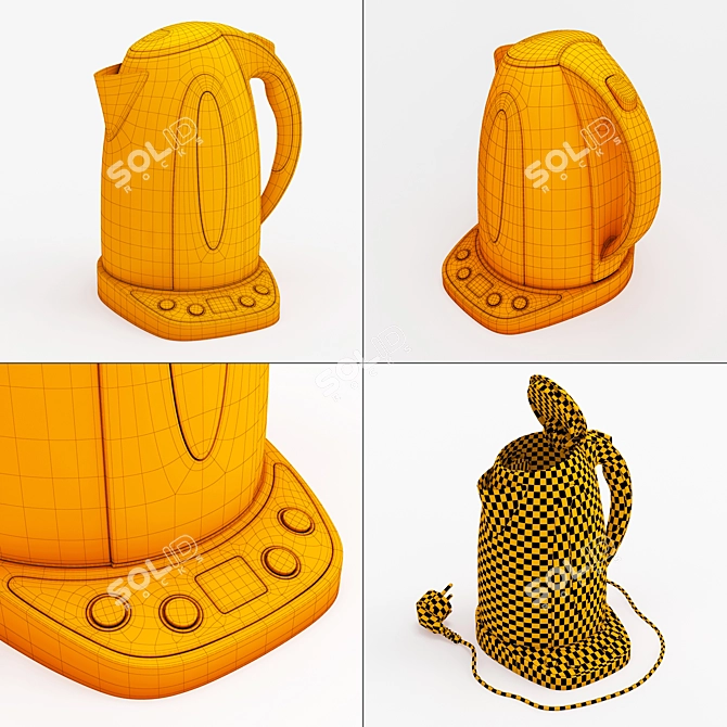 Elegant Polaris Teapot: Smooth Geometry, 3D Max Compatibility 3D model image 3