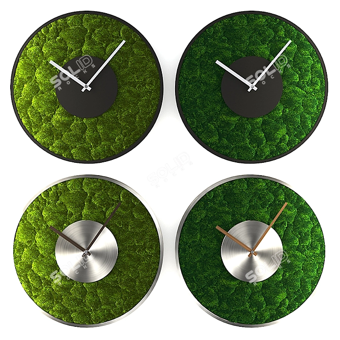 MossTime: Stabilized Moss Watch 3D model image 1