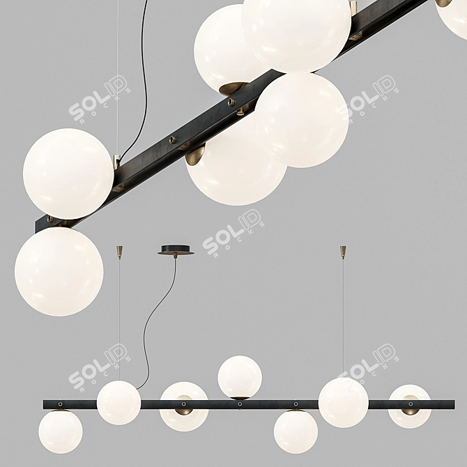 Elegant Cattelan Italia Ceiling Lamp 3D model image 1