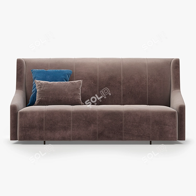 Italian Design, Fluid 3-Seater Sofa 3D model image 2