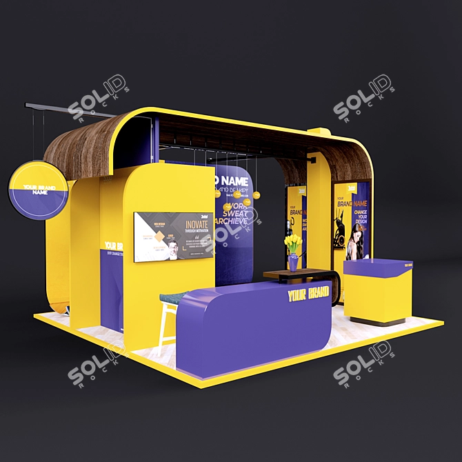 Versatile Exhibition Stand - Stand G1 3D model image 2