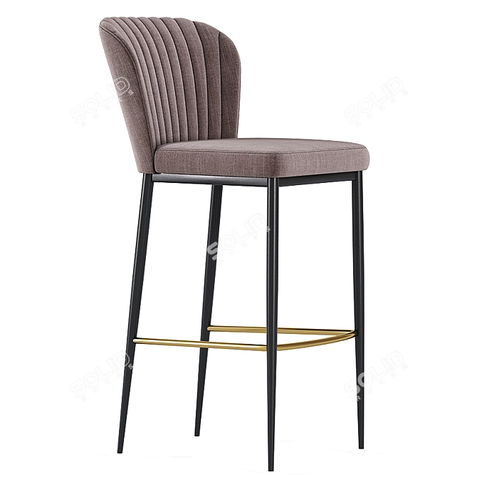 Sleek Bar Stool: Modern Design 3D model image 2