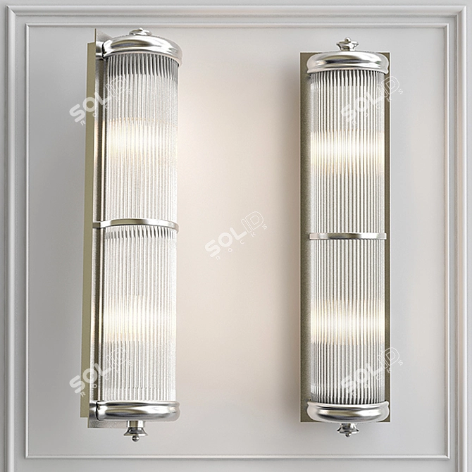 Title: Glorious XL Nickel Wall Lamp 3D model image 1