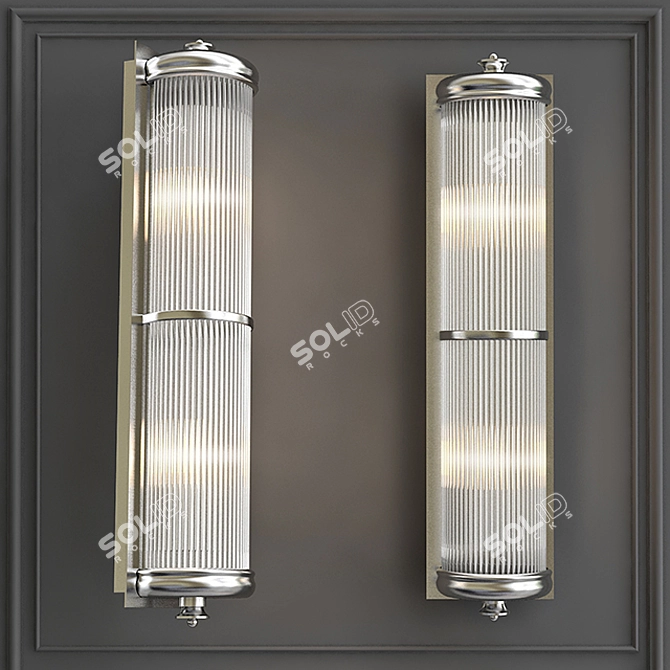 Title: Glorious XL Nickel Wall Lamp 3D model image 2