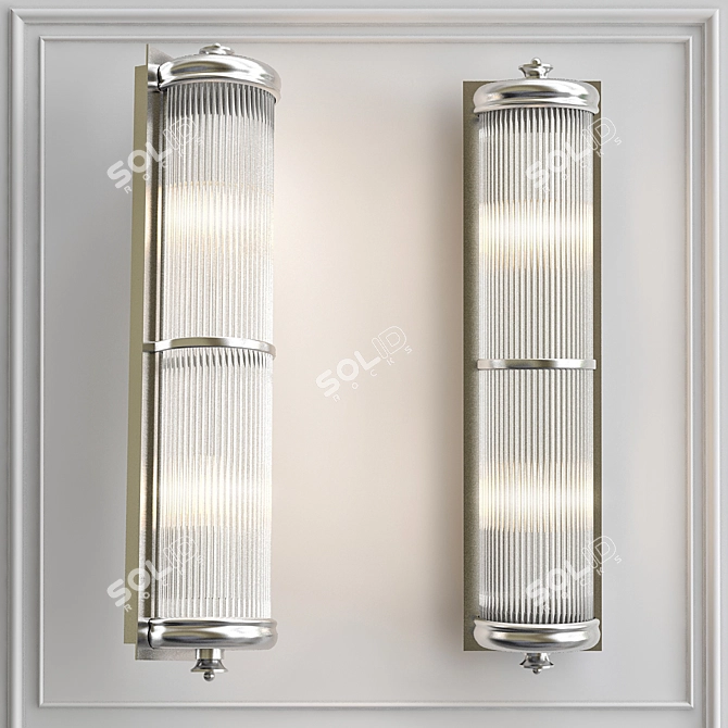 Title: Glorious XL Nickel Wall Lamp 3D model image 4