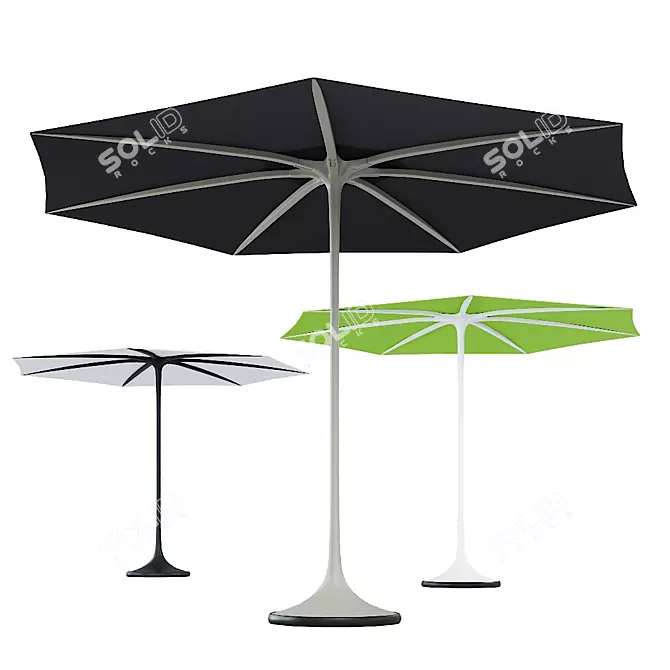 Palma: Stylish Round Garden Umbrella 3D model image 1