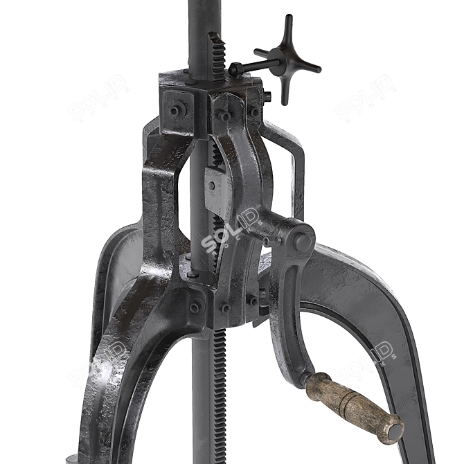 Rustic Mango Wood Pub Table - Elegant and Durable 3D model image 2