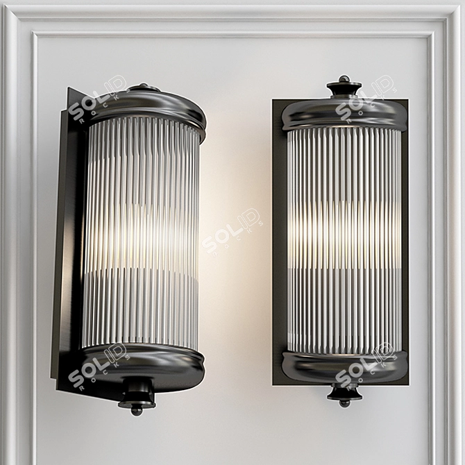 Glorious S Bronze Wall Lamp 3D model image 1