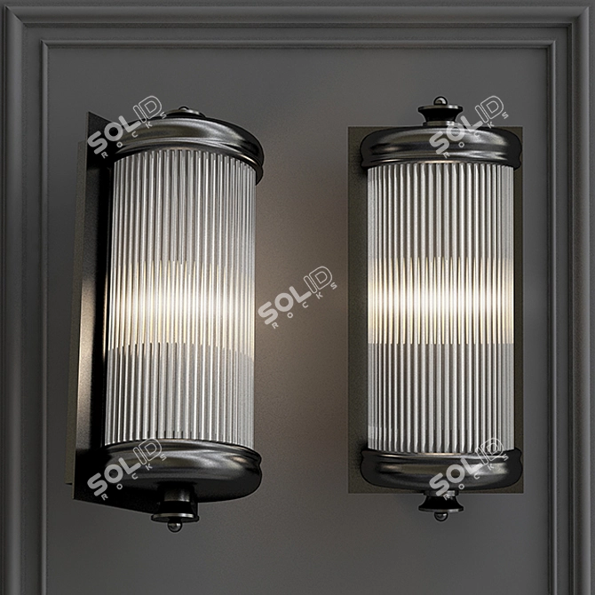 Glorious S Bronze Wall Lamp 3D model image 2