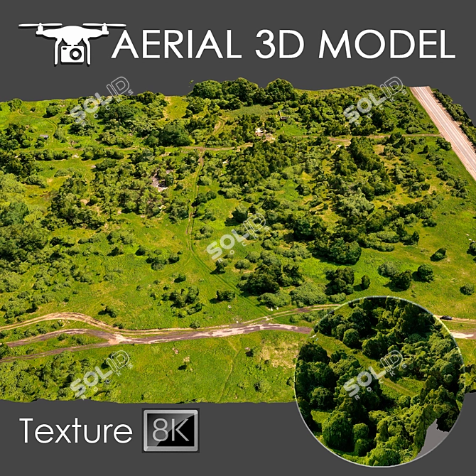 Aerial Scan 8: High Resolution Terrain Model 3D model image 1