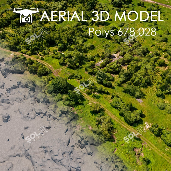 Aerial Scan 8: High Resolution Terrain Model 3D model image 2