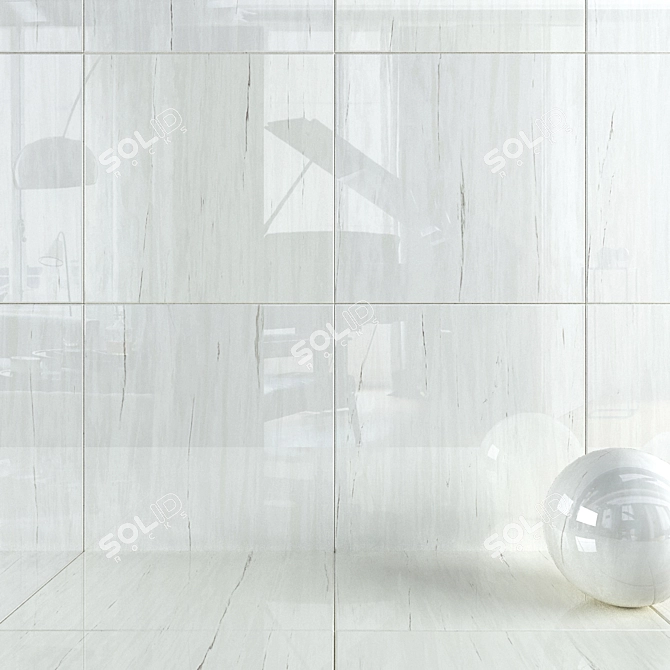 Bianco Dolomite Wall Tiles 3D model image 1