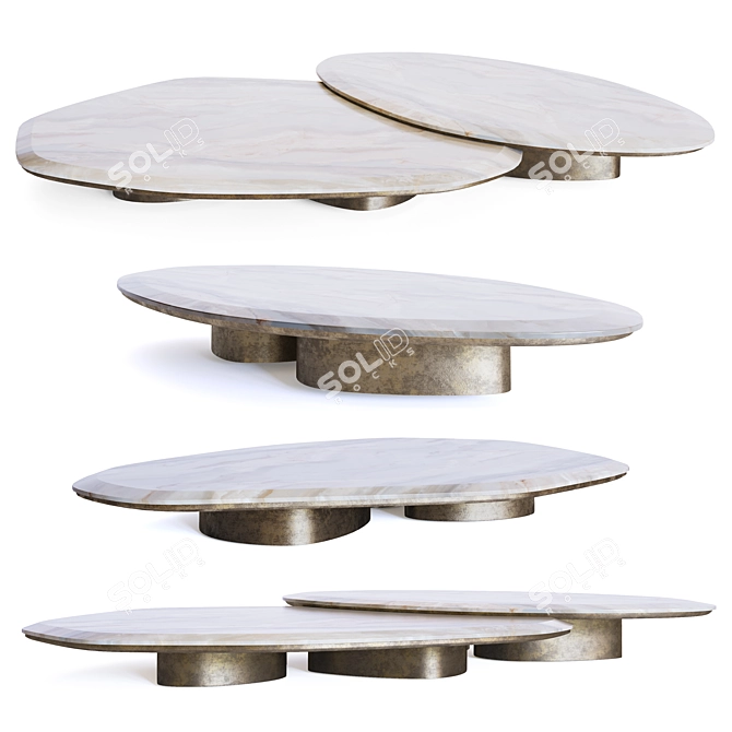 Elegant Ragali Coffee Tables 3D model image 1