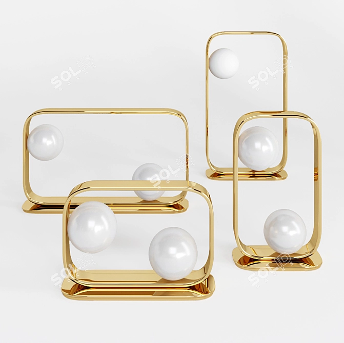 Elegant Infinity Lite Table Lamp - Fendi Casa 3D model image 1