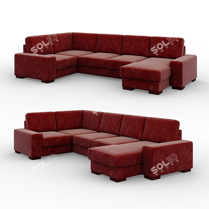 Modern Manchester Sofa: Versatile Comfort and Style 3D model image 1