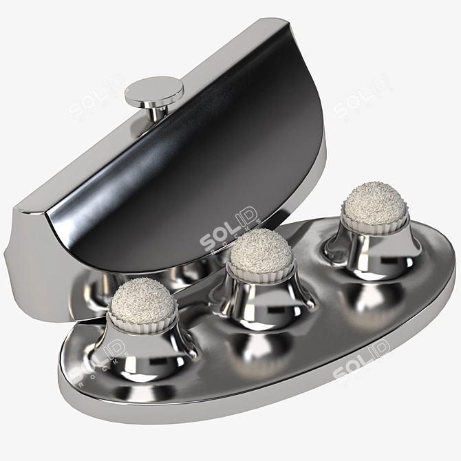 Silver Truffle Candy Stand: Elegant and Functional 3D model image 1