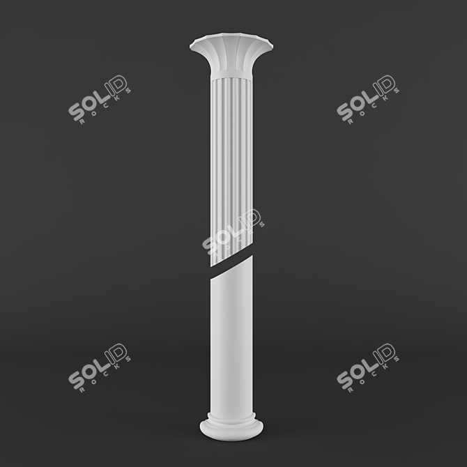 Elegant Renaissance-Style Column 3D model image 1