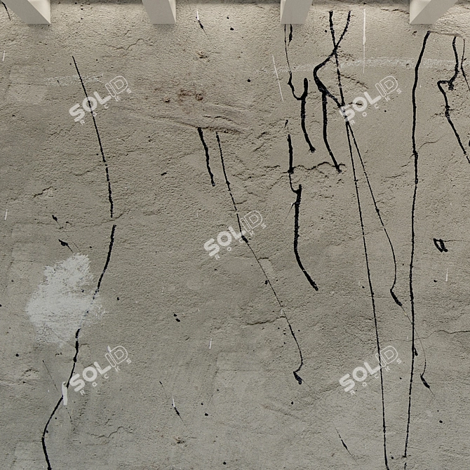 Vintage Concrete Wall Texture 3D model image 3