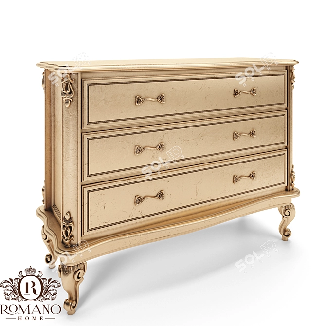 Handcrafted Laura Dresser: Customizable and Italian Finishes 3D model image 2