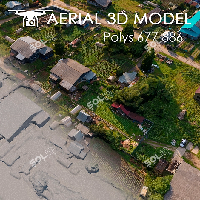 Aerial Scan 13: High-detail 3D Terrain Model 3D model image 2