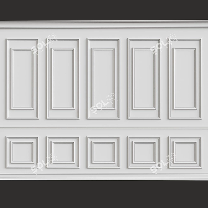 Elegant Wall Moulding: Perfect for 3DMax 3D model image 1