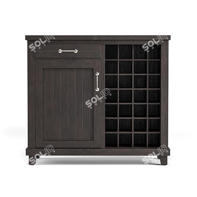 Sophisticated Jaxon Wine Cabinet 3D model image 2