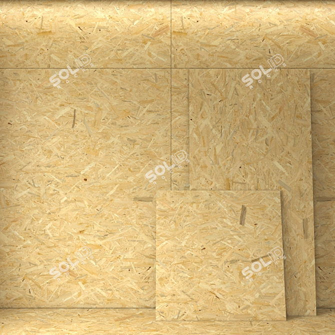 Title: Versatile OSB Panels - Various Sizes & Textures 3D model image 1