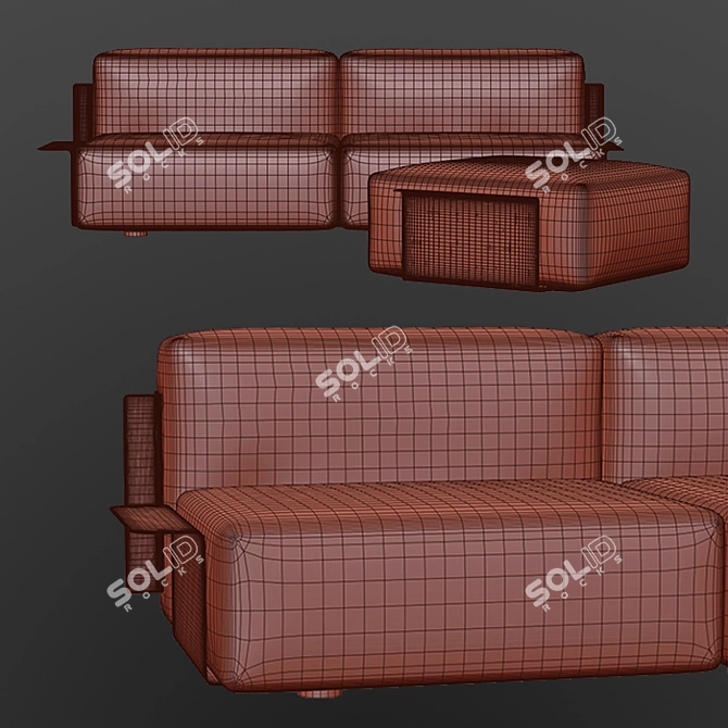 Title: Filippo Pisan_Loom Sofa Set 3D model image 2