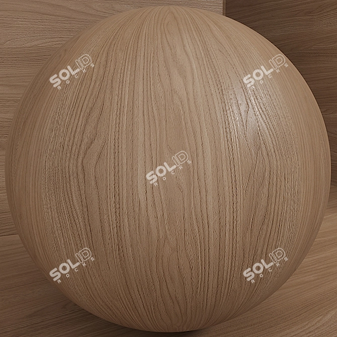 Seamless Wood Walnut Material - Set 76 3D model image 2