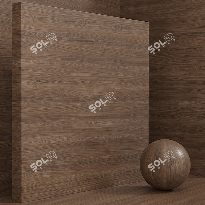 Seamless Wood Walnut Material - Set 76 3D model image 3