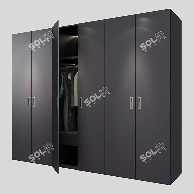 Sleek Storage Solution 3D model image 1