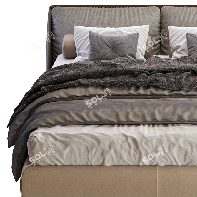 Alivar LAGOON Bed: Contemporary Elegance for Serene Sleep 3D model image 2