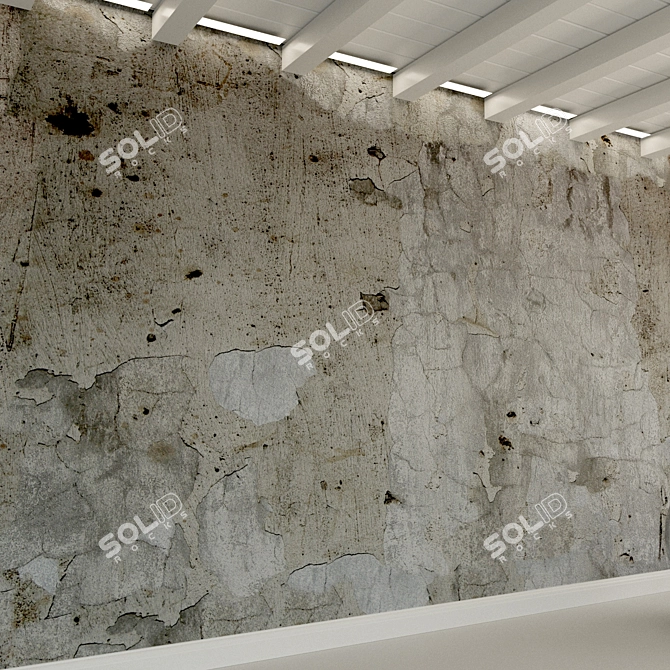 Title: Aged Concrete Wall Texture-105 3D model image 2