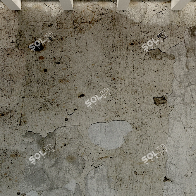 Title: Aged Concrete Wall Texture-105 3D model image 3