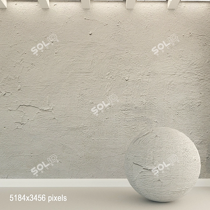 Title: Vintage Concrete Wall Texture 3D model image 1
