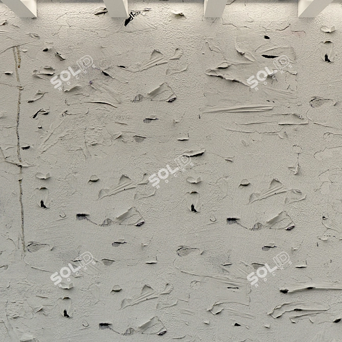 Vintage Concrete Wall Texture Bundle 3D model image 3