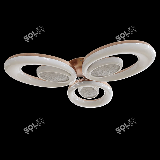 MoonLight LED 4-Lamp Fixture 3D model image 2