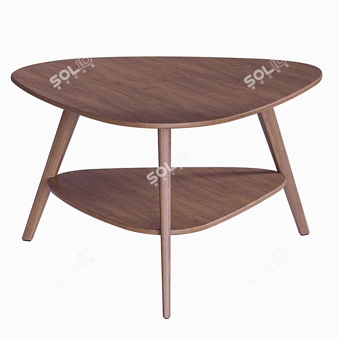 Leset Geelong Walnut Coffee Table 3D model image 1