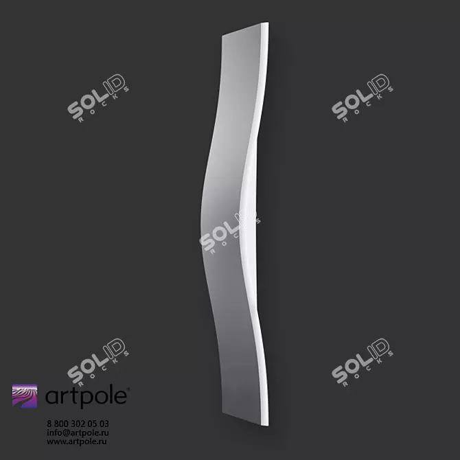 Surf LED Gypsum 3D Panel: Innovative Design by Artpole 3D model image 1