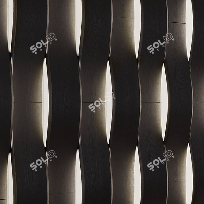 Surf LED Gypsum 3D Panel: Innovative Design by Artpole 3D model image 3