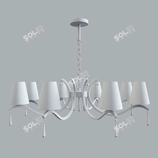 Elegant Sinuosa EX08 Chandelier 3D model image 3