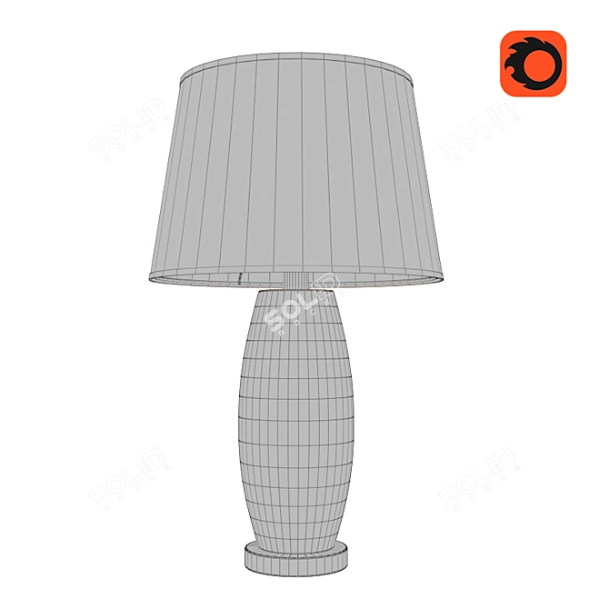 Crystalline Metal Table Lamp 3D model image 3