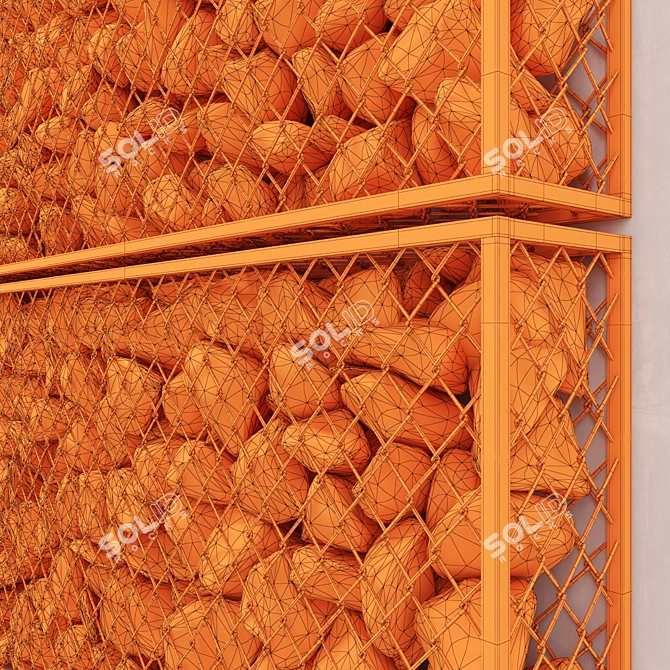 Gabion Big Rock Stone: Durable, Versatile, Textured 3D model image 3