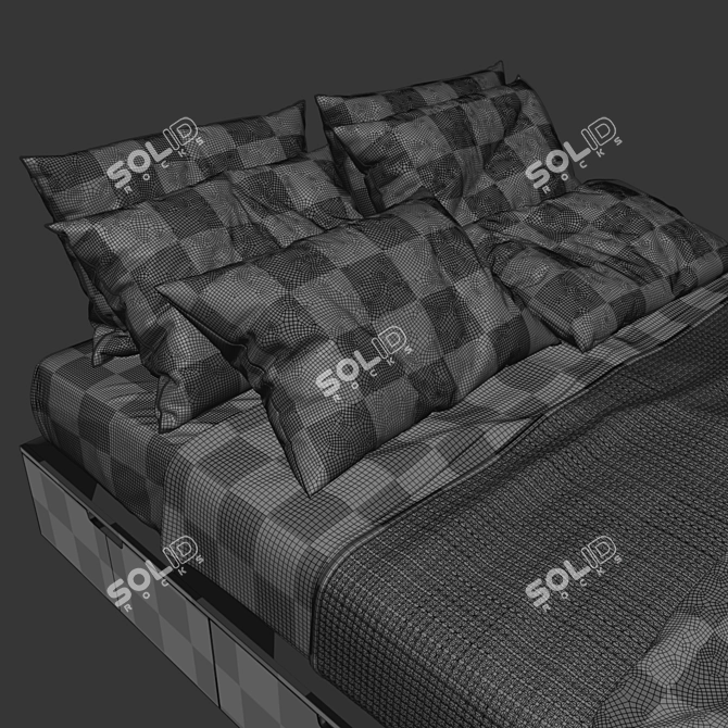 IKEA NORDLI Storage Bed - Stylish and Practical 3D model image 3