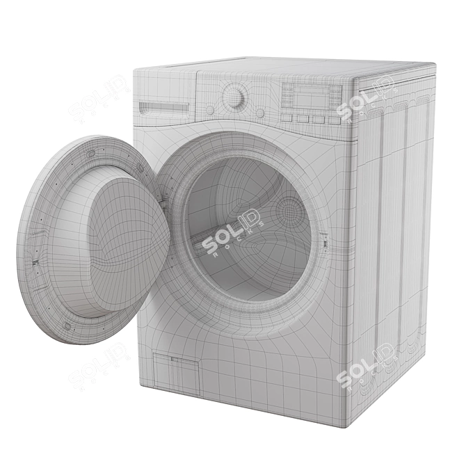 LG F1K2CH2T Washing Machine: Efficient and Stylish 3D model image 3