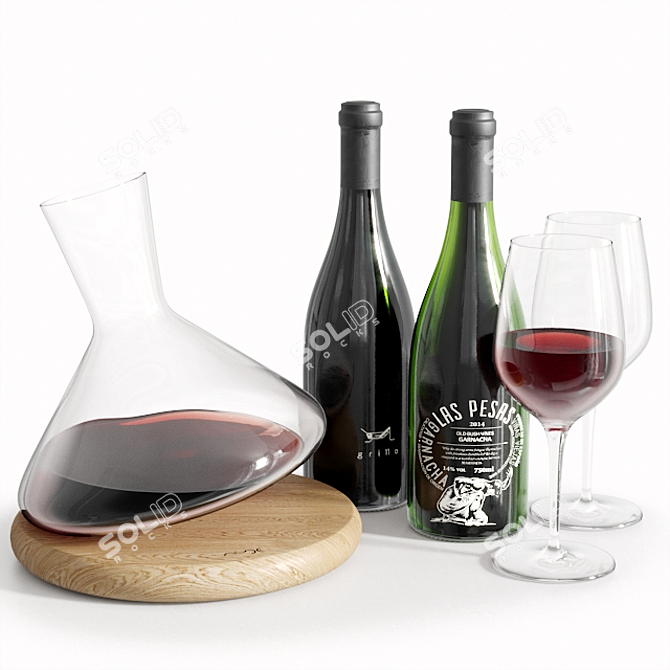 Elegant Wine Gift Set 3D model image 1