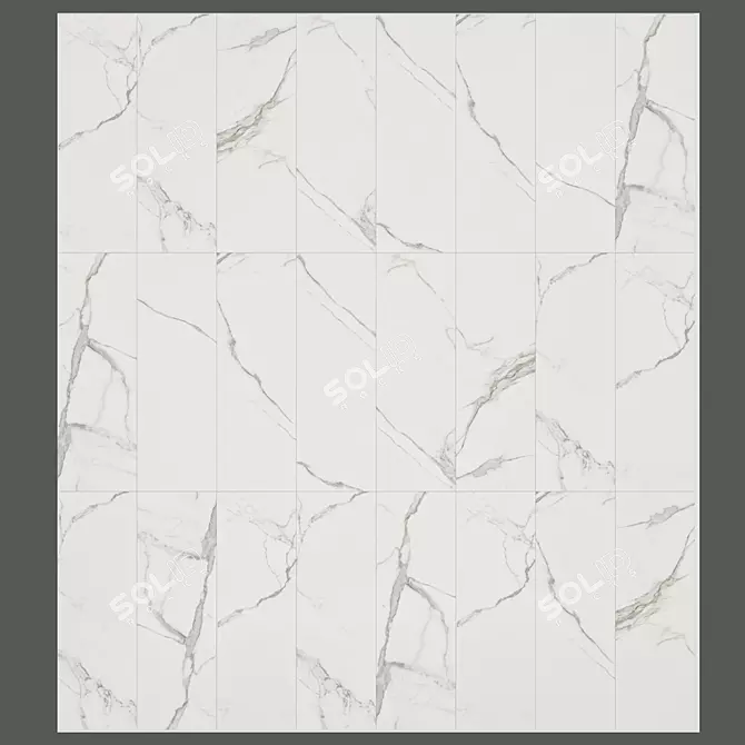 Silver Calacatta Marble: Multitexture for Walls & Floors 3D model image 1