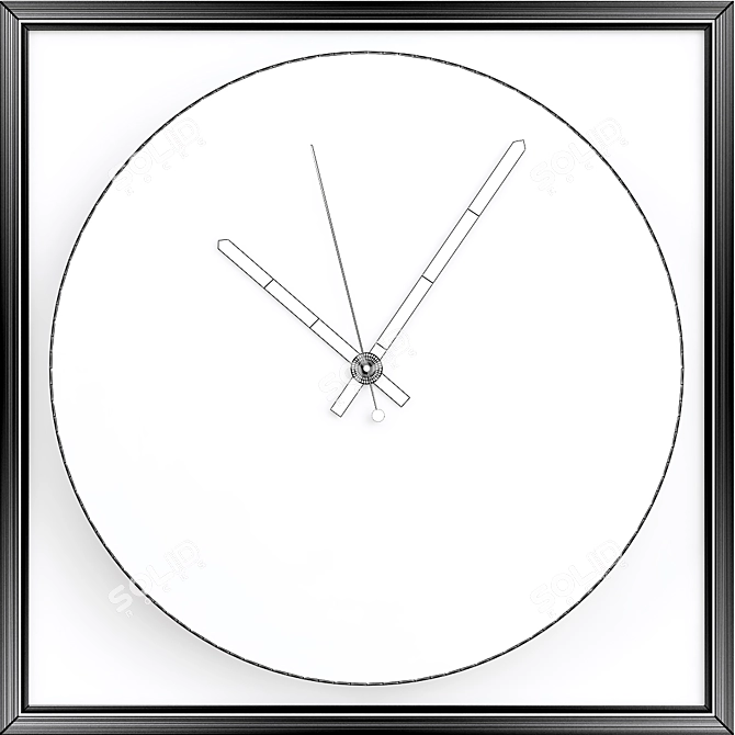 Elegant Tempus Wall Clock 3D model image 2
