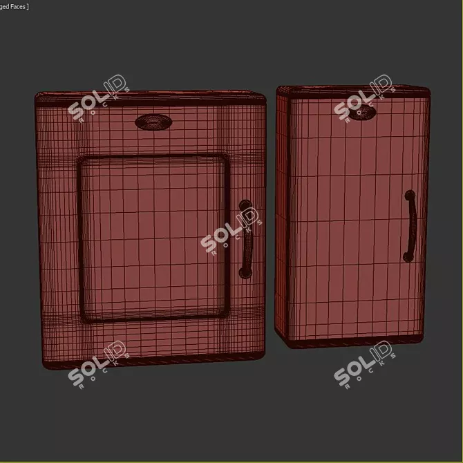 Stylish Versatile Storage Cabinet 3D model image 3