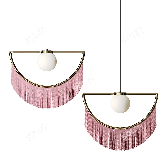 Fringe Tassel Pendant Lamp 3D model image 1